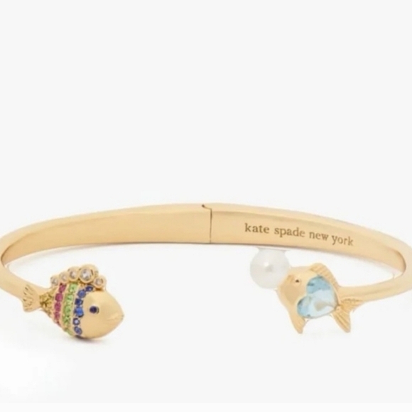 🔹️Kate Spade🔹️ What A Catch Open Cuff Hinge Bracelet - Picture 1 of 4